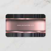 メタリックモダントリムバラ赤 名刺 (裏面)