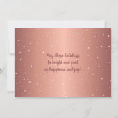 メタリックモダンハートスノーフレーク写真クリスマス (裏面)