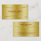 メタリックモダンフェイク金ゴールド背景 名刺 (正面/裏面)
