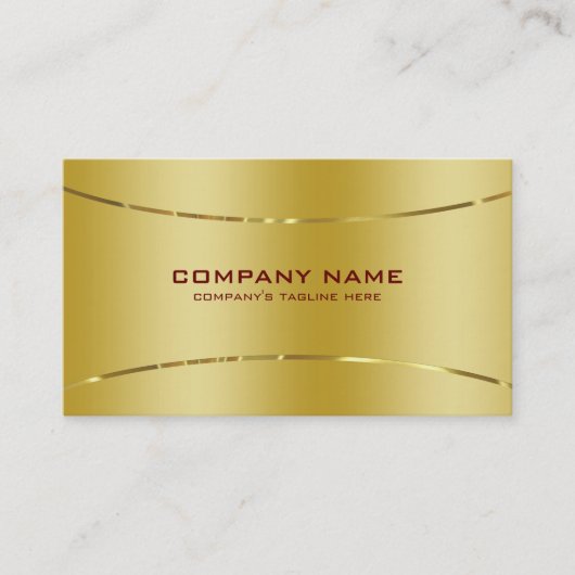 メタリックモダンフェイク金ゴールド背景 名刺 (正面)