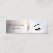 メタリックモダンブラシのストローク、まつげメイクアップ スキニー名刺 (正面)