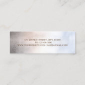 メタリックモダンブラシのストローク、まつげメイクアップ スキニー名刺 (裏面)