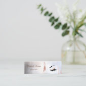 メタリックモダンブラシのストローク、まつげメイクアップ スキニー名刺 (スタンド正面)