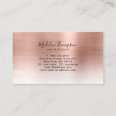 メタリックモダンブラシバラ金ゴールドモノグラム 名刺 (裏面)