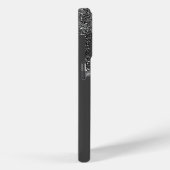 メタリックモダンブラックに黒い灰色のグリッターが滴下する Case-Mate iPhoneケース (裏面 / 右)