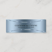 メタリックモダンブルーのテクスチャ背景 スキニー名刺 (正面)