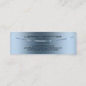 メタリックモダンブルーのテクスチャ背景 スキニー名刺 (裏面)