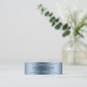 メタリックモダンブルーのテクスチャ背景 スキニー名刺 (スタンド正面)