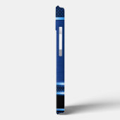 メタリックモダンブルージオメトリックデザインラゲージタグ Case-Mate iPhoneケース (裏面 / 左)