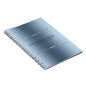メタリックモダンブルーステンレス鋼ルック2 ノートブック (右側)