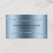 メタリックモダンブルーステンレス鋼ルック2 名刺 (正面)