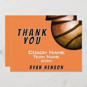 メタリックモダンボールブラックサンキューコーチカード サンキューカード (正面/裏面)