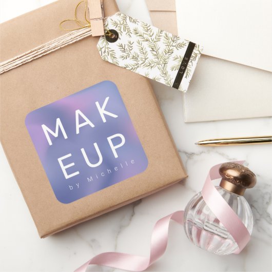 メタリックモダンメグラデーションークアーティスト・モノグラム スクエアシール (ギフト)