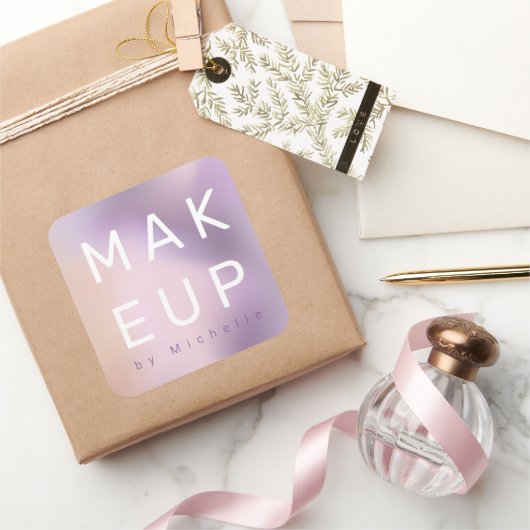 メタリックモダンメグラデーションークアーティスト・モノグラム スクエアシール (ギフト)