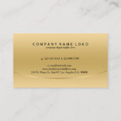 メタリックモダンライト金ゴールドテクスチャの背景 名刺 (裏面)