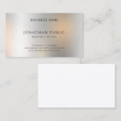 メタリックモダンルックエレガントシンプルテンプレート 名刺 (正面/裏面)