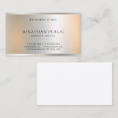 メタリックモダンルックミニマルデザインエレガント 名刺 (正面/裏面)