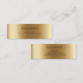 メタリックモダン金ゴールドプロファイルカード コーリングカード (正面/裏面)
