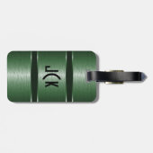 メタリックモノグラミンググリーンブラシ仕上げアルミルック ラゲッジタグ (裏面横)