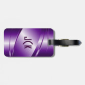 メタリックモノグラムパープルブラシ仕上げアルミルック ラゲッジタグ (裏面横)