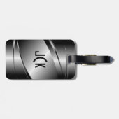 メタリックモノグレーブラシ仕上げアルミルック ラゲッジタグ (裏面横)