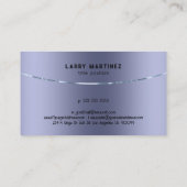 メタリックライトパープルテクスチャイメージ 名刺 (裏面)