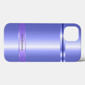 メタリックライトブルーのステンレス鋼の外観 Case-Mate iPhoneケース (裏面 (横))