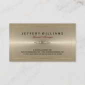 メタリックライト金ゴールドステンレス鋼の外観 名刺 (裏面)