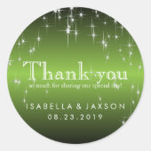 メタリックライムグリーンのスターライト ラウンドシール (正面)