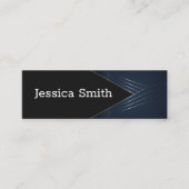 メタリックライン |図形エレガント スキニー名刺 (正面)