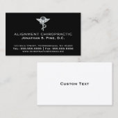 メタリックルックカイロプラクティックエンブレムプロフェッショナル 名刺 (正面/裏面)