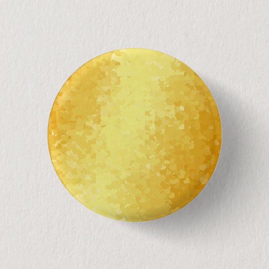 メタリックルックフェイク金ゴールドハートグラマラステンプレート 缶バッジ (正面)