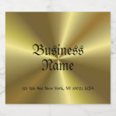 メタリックルックフェイク金ゴールド旧スタイル手書き ビールラベル (シングルラベル)