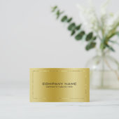 メタリックルックフェイク金ゴールド背景 名刺 (スタンド正面)