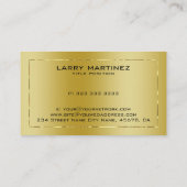 メタリックルックフェイク金ゴールド背景 名刺 (裏面)