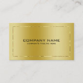 メタリックルックフェイク金ゴールド背景 名刺 (正面)
