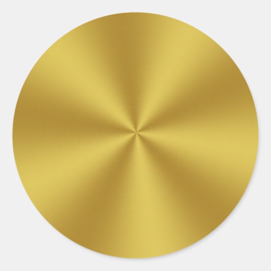 メタリックルックフェイク金ゴールド ラウンドシール (正面)