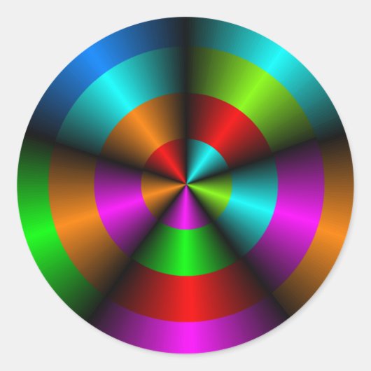 メタリックルック光学錯覚シール ラウンドシール (正面)