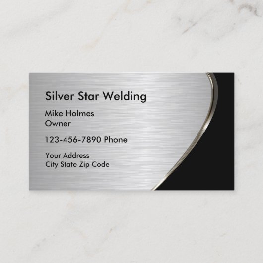 メタリックルック溶接名刺 名刺 (正面)