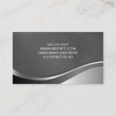 メタリックレザー | エンボスレタリング | Qrコード 名刺 (裏面)