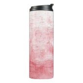 メタリックレッドのキャンバス:ブラシストロークのエレガンス。 タンブラー (回転左)