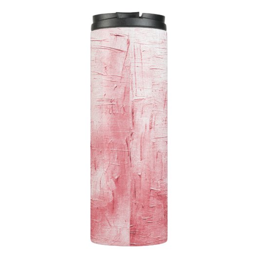 メタリックレッドのキャンバス:ブラシストロークのエレガンス。 タンブラー (裏面)