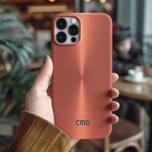 メタリックレッドテクスチャステンレススチールルルルック Case-Mate iPhoneケース