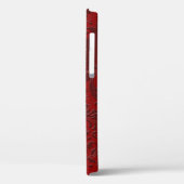 メタリックレッドブラッシュアルミニウム&ダークレッドレース Case-Mate iPhoneケース (裏面 / 左)