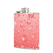 メタリックレッド抽象芸術雨滴 フラスク (左)