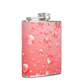 メタリックレッド抽象芸術雨滴 フラスク (右)