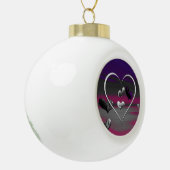 メタリックロマンスノーフレークオーナメントのエコー セラミックボールオーナメント (左)