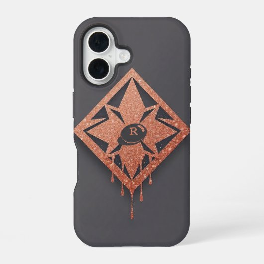 メタリックローズダイヤモンド iPhone 16ケース (裏面)