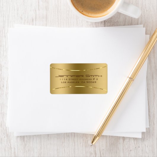 メタリックロード金ゴールドトーンの背景 ラベル (インサイチュ)