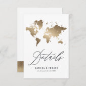 メタリックワールド結婚マップの詳細カード 出欠カード (正面/裏面)